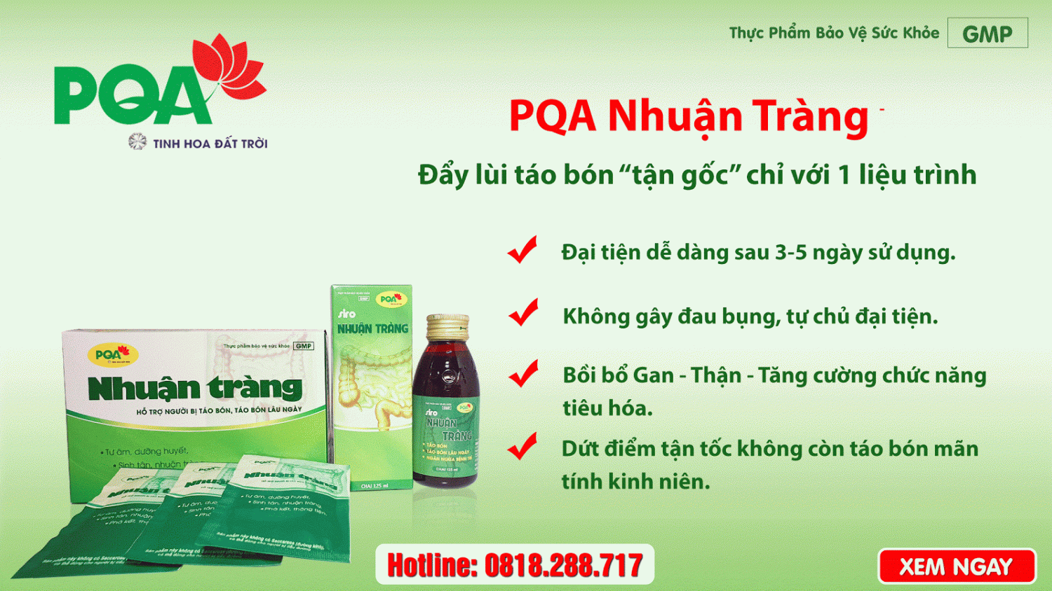 Thuốc trị táo bón “cực nhanh” mà không tác dụng phụ, nặng mấy cũng hết