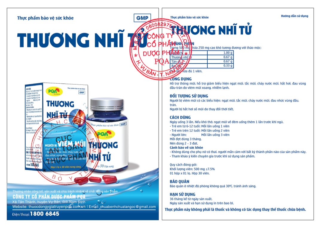 Sản phẩm được Bộ y tế chứng nhận an toàn thực phẩm cấp phép lưu hành toàn quốc
