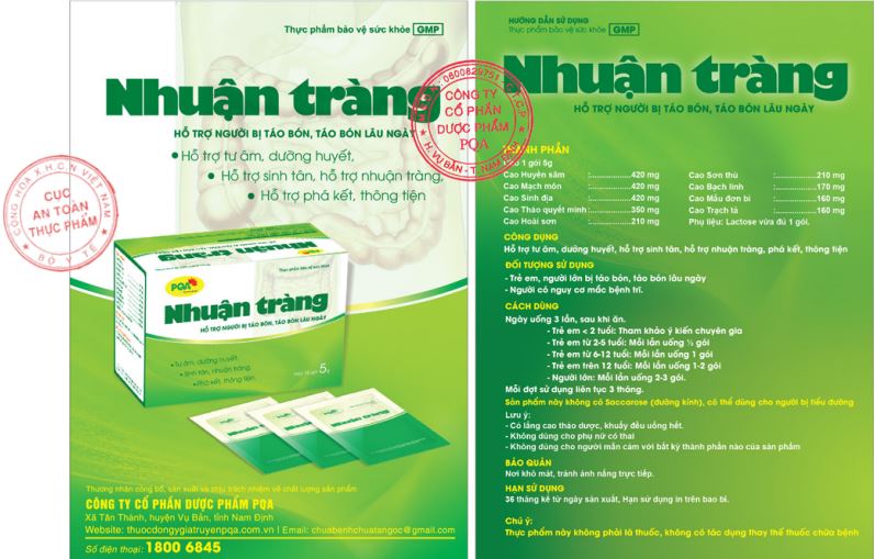 Sản phẩm được Bộ y tế chứng nhận an toàn thực phẩm cấp phép lưu hành toàn quốc