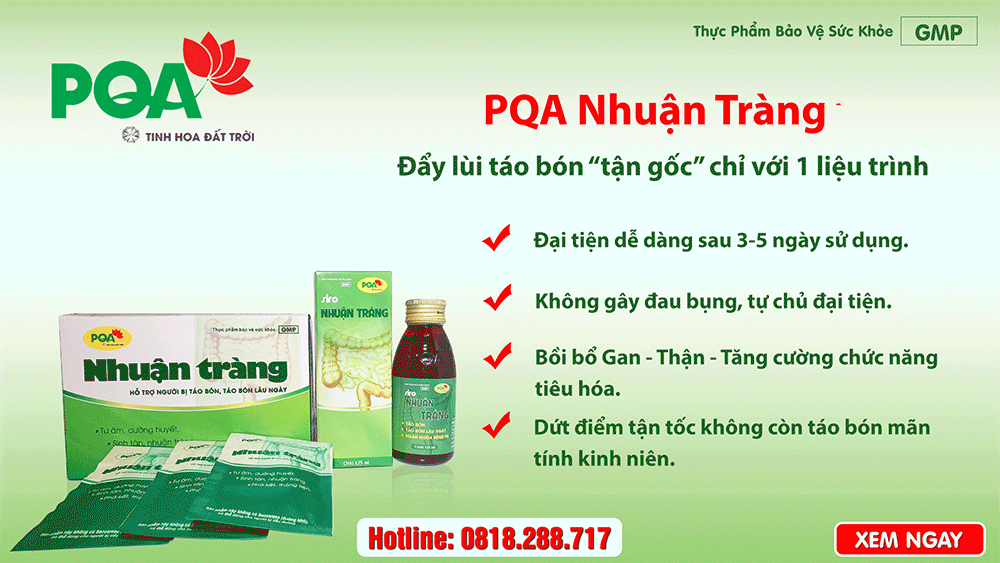 PQA Nhuận Tràng - Loại bỏ dứt điểm táo bón từ gốc bệnh