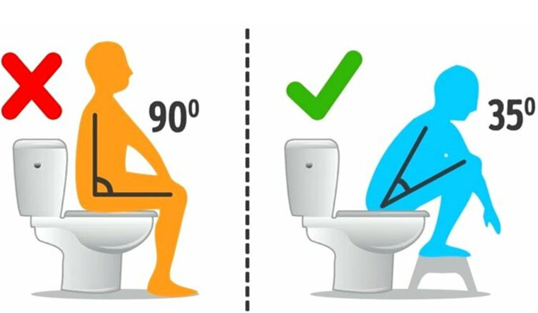 Tư thế đại tiện đúng giúp bạn hạn chế được tình trạng táo bón