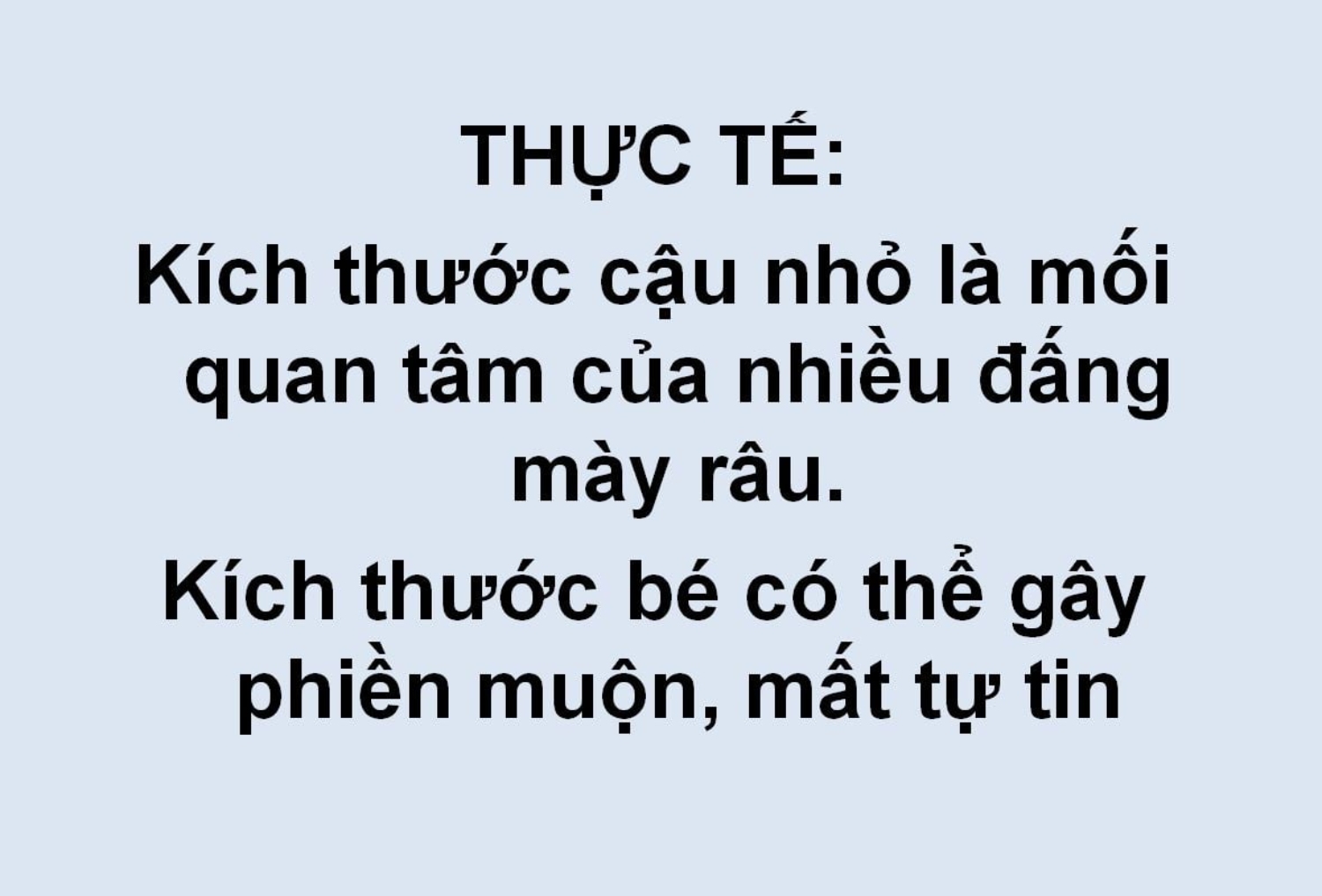 Kích thước tiểu Adam và mối quan tâm