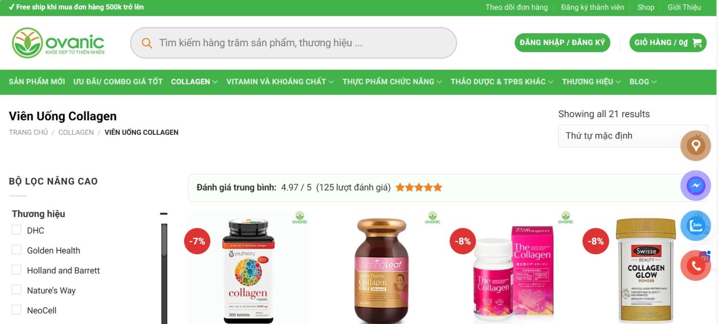 Viên Uống Collagen tại Ovanic.vn